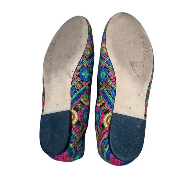 Sam Edelman Felicia Embroidered Patchwork Ballet Flats Size 17 - Picture 3 of 13